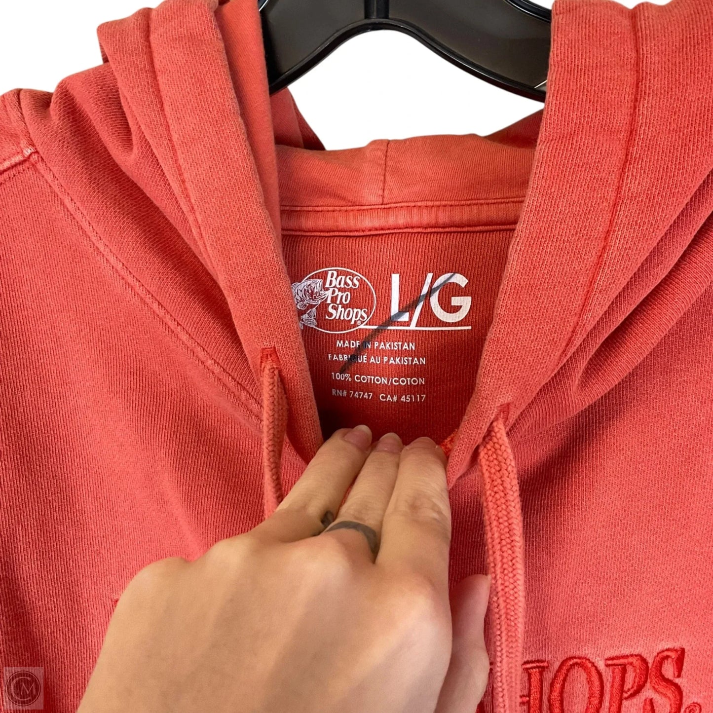 Sweatshirt Hoodie By Clothes Mentor In Orange, Size: L