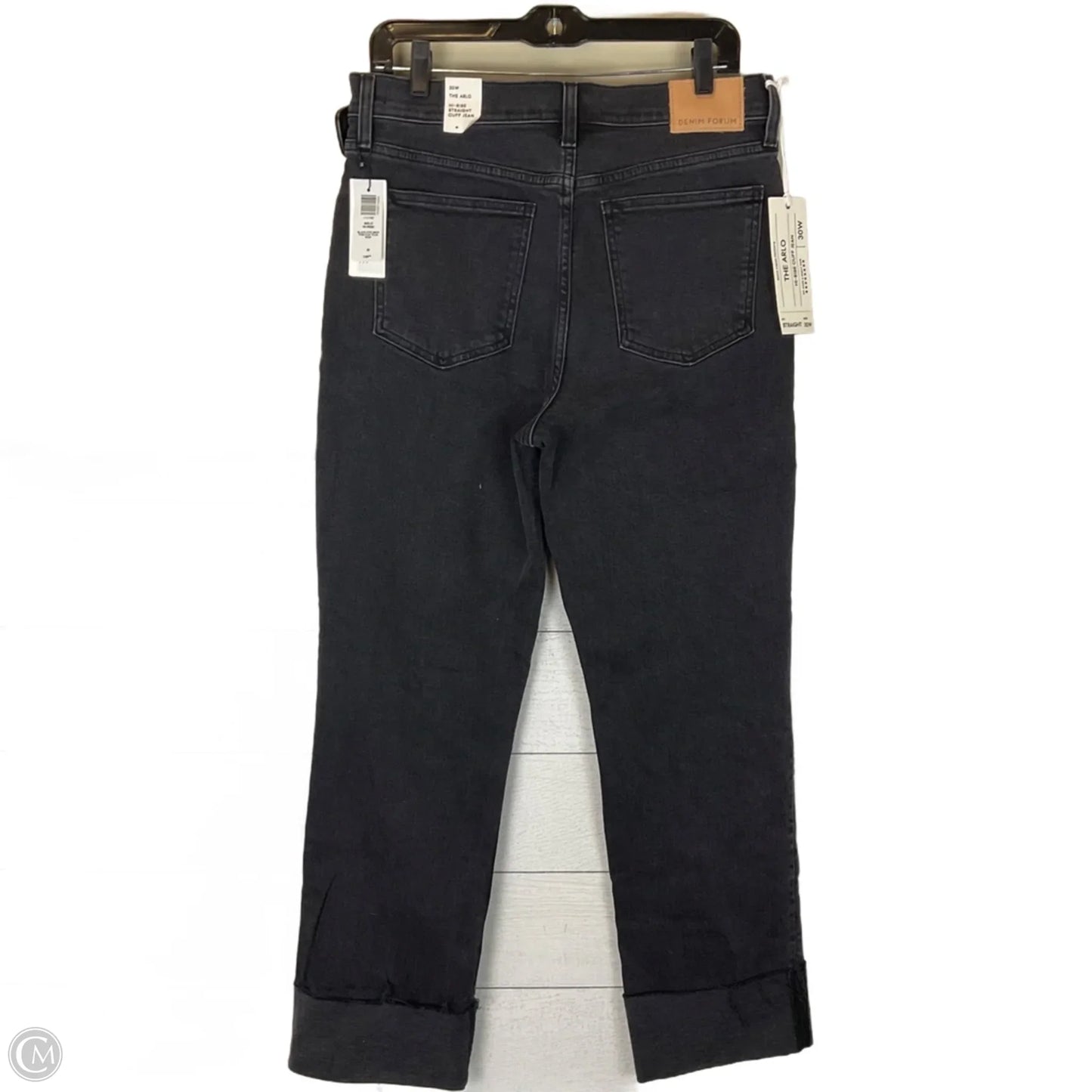 Jeans Straight By Clothes Mentor In Black Denim, Size: 10