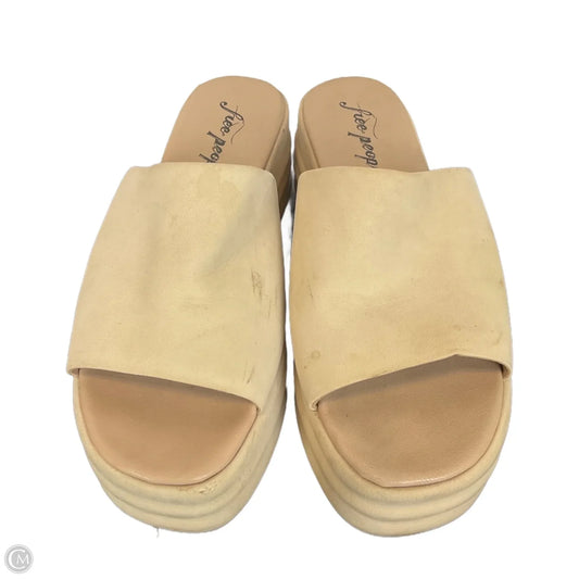Sandals Heels Platform By Free People In Cream, Size: 9.5