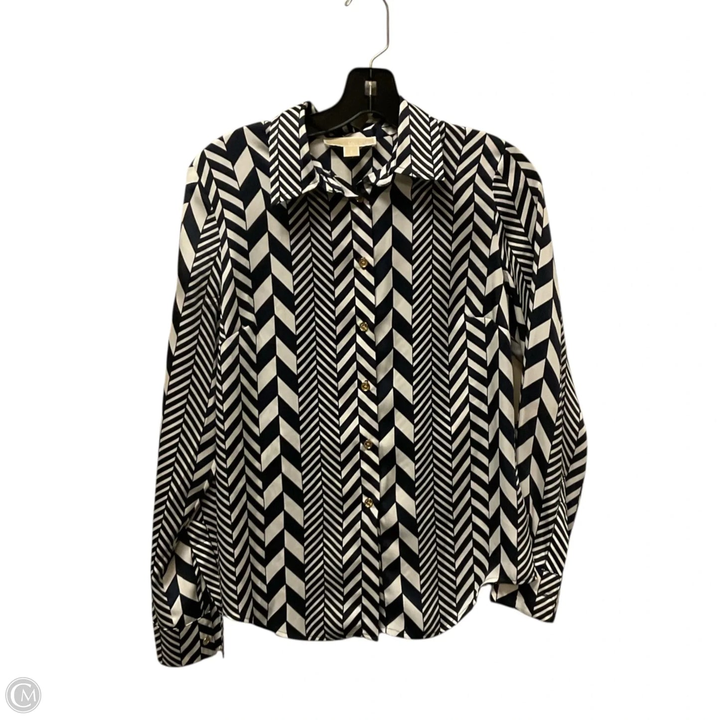 Top Long Sleeve By Michael By Michael Kors In Blue, Size: S