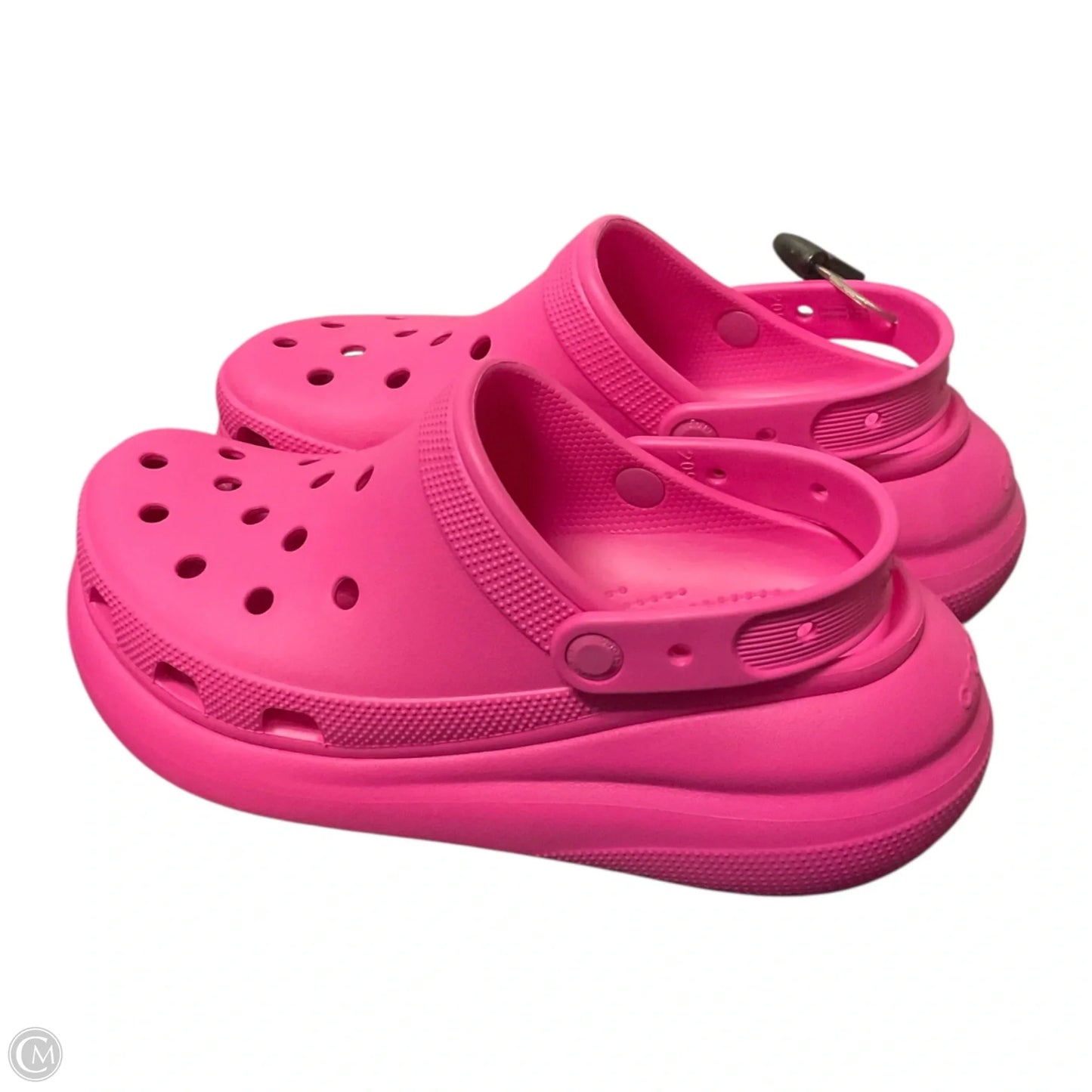 Sandals Heels Platform By Crocs In Pink, Size: 10