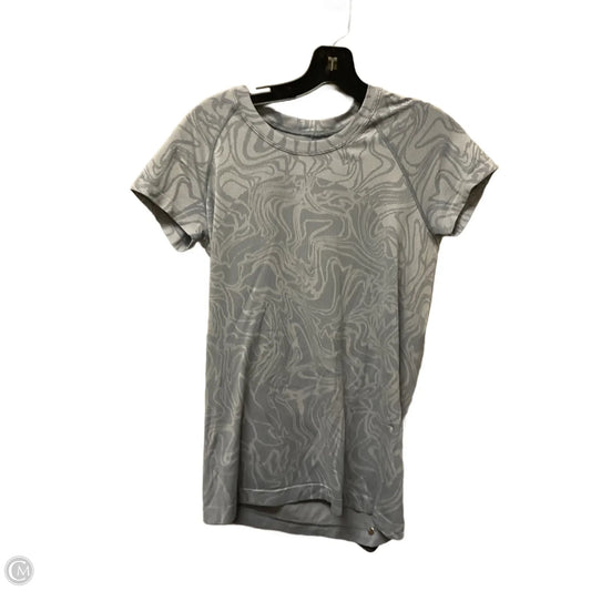 Top Short Sleeve By Lululemon In Grey, Size: 8