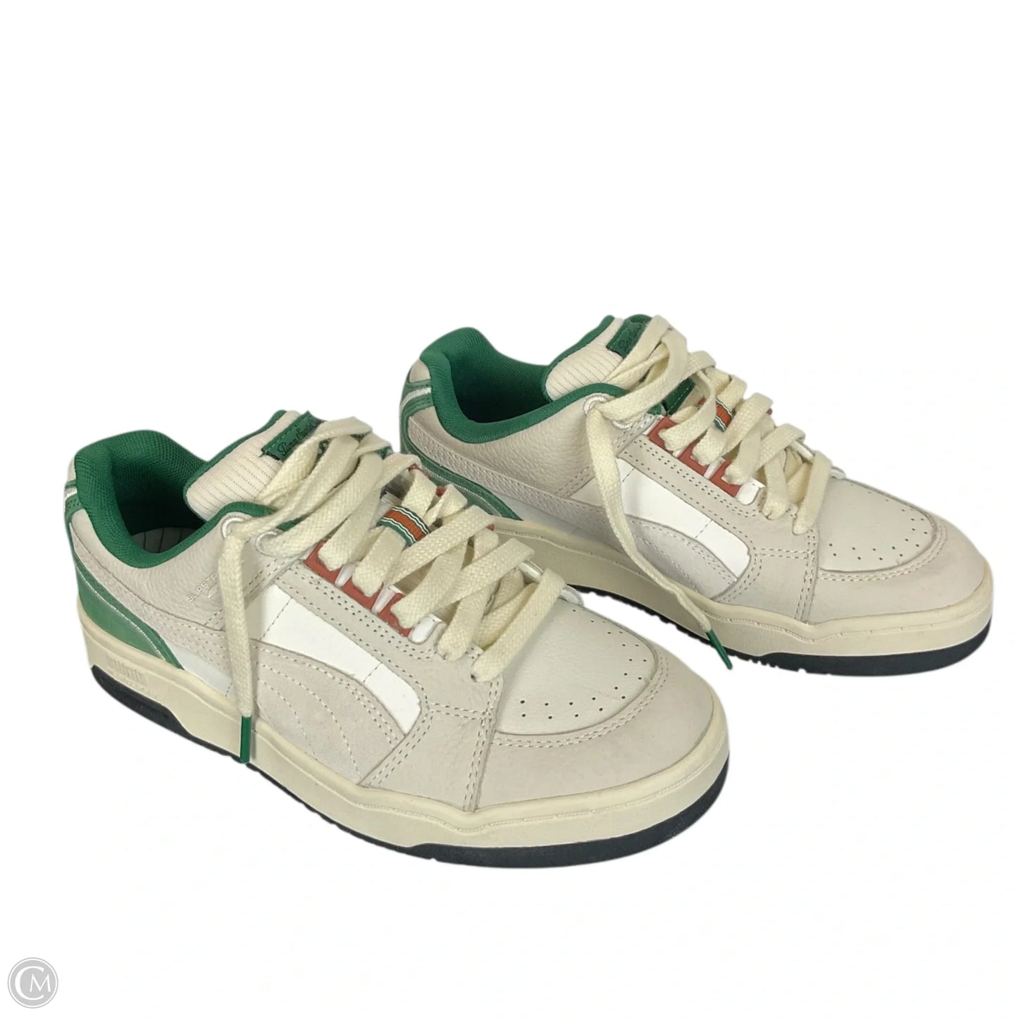 Shoes Athletic By Puma In Cream & Green, Size: 5