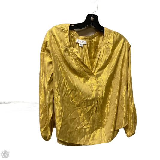 Top Long Sleeve By Velvet In Yellow, Size: S
