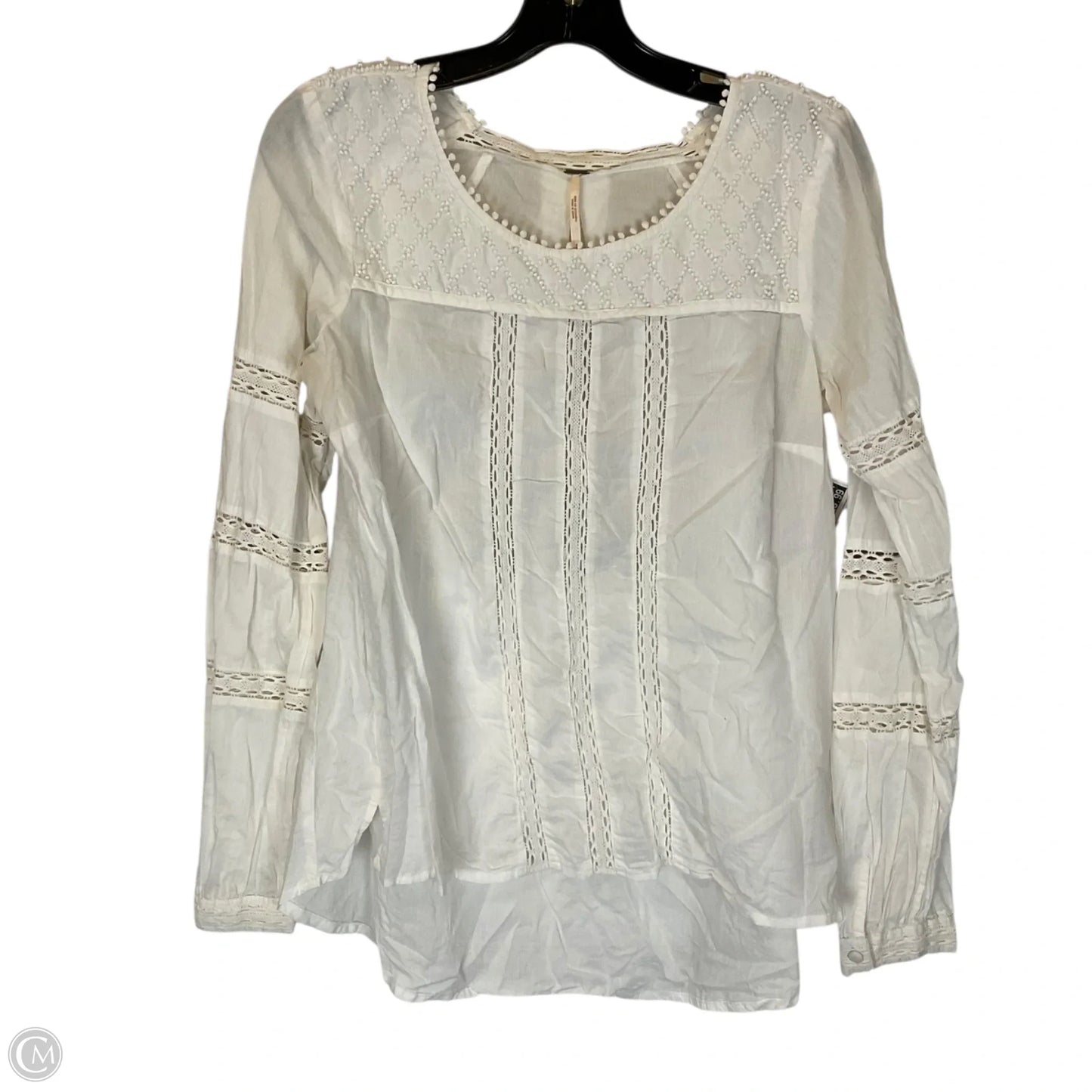 Top Long Sleeve By Free People In Cream, Size: S