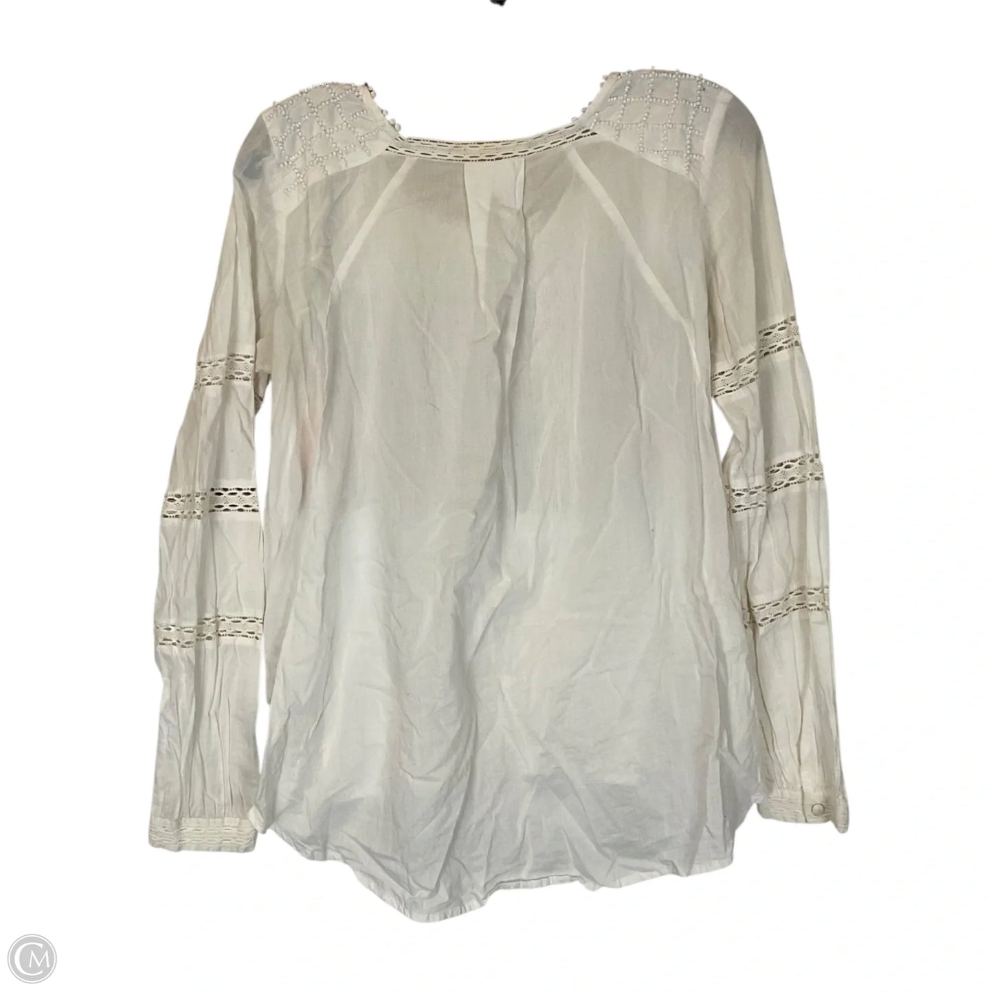 Top Long Sleeve By Free People In Cream, Size: S