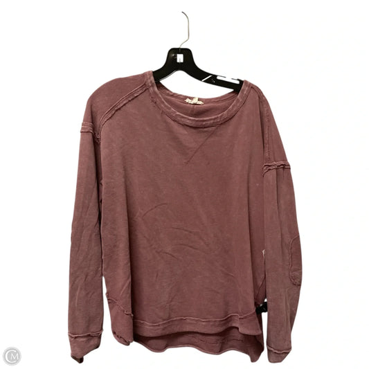 Top Long Sleeve By Easel In Purple, Size: S