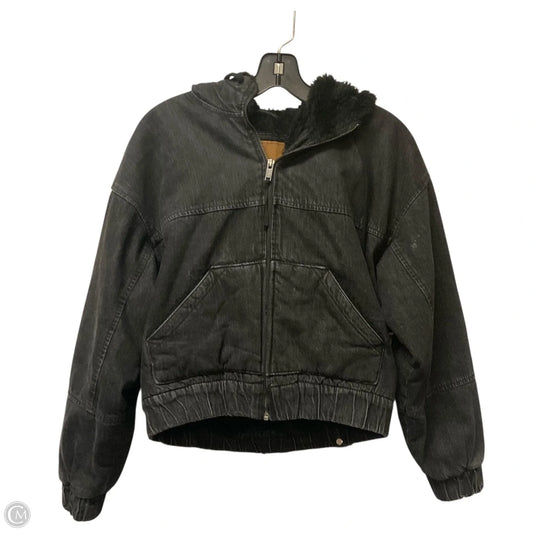 Jacket Denim By American Eagle In Black Denim, Size: S
