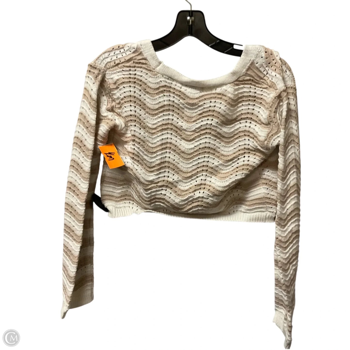 Top Long Sleeve By Sincerely Jules In Brown & Cream, Size: M
