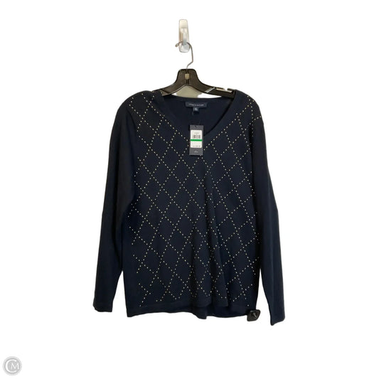 Top Long Sleeve By Tommy Hilfiger In Navy, Size: L