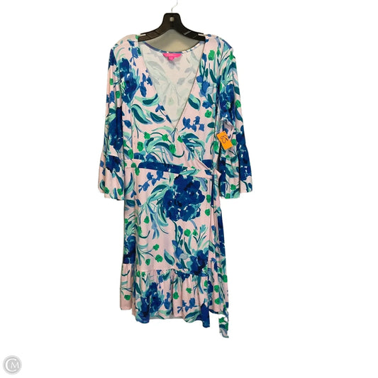 Dress Designer By Lilly Pulitzer In Blue & Pink, Size: Xl