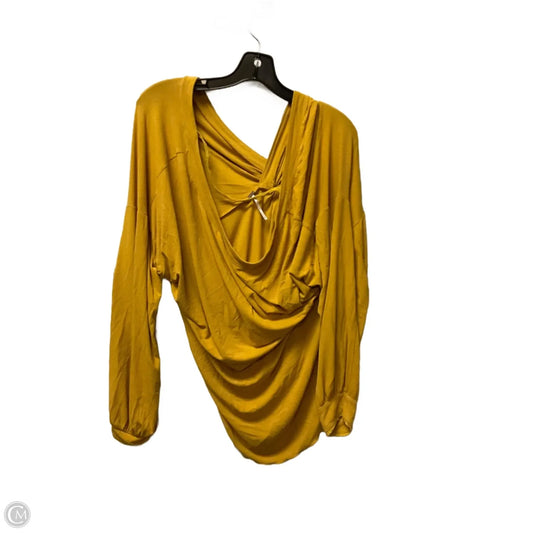Top Long Sleeve By Free People In Yellow, Size: M