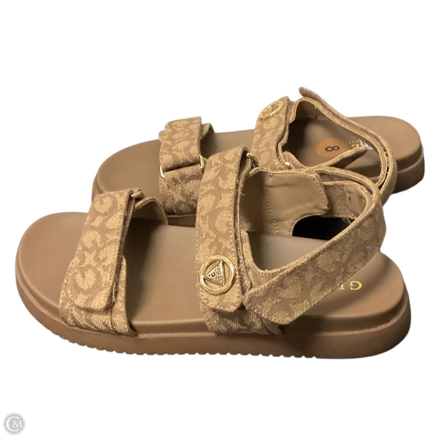 Sandals Flats By Guess In Brown, Size: 8