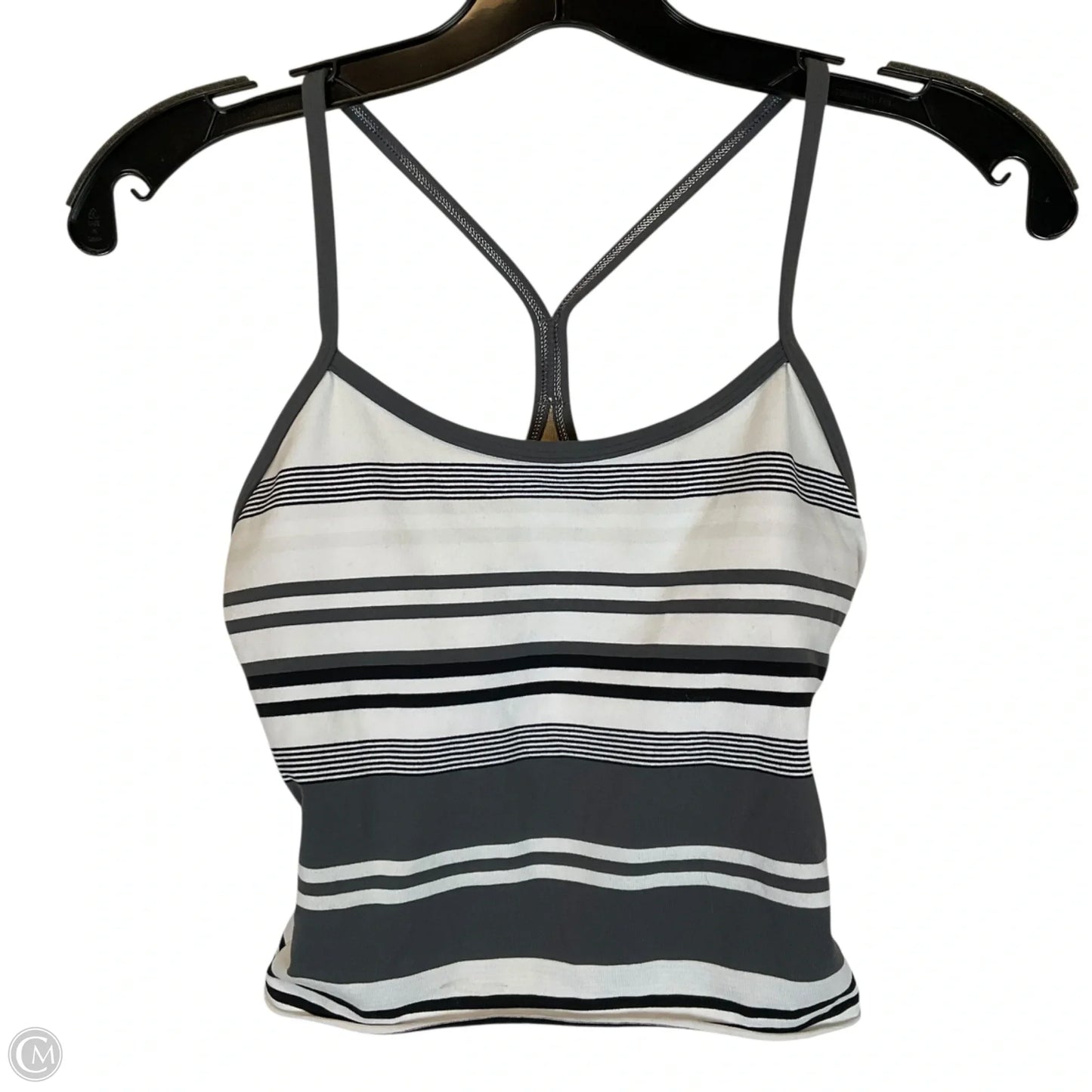Athletic Tank Top By Lululemon In Grey & White, Size: 2
