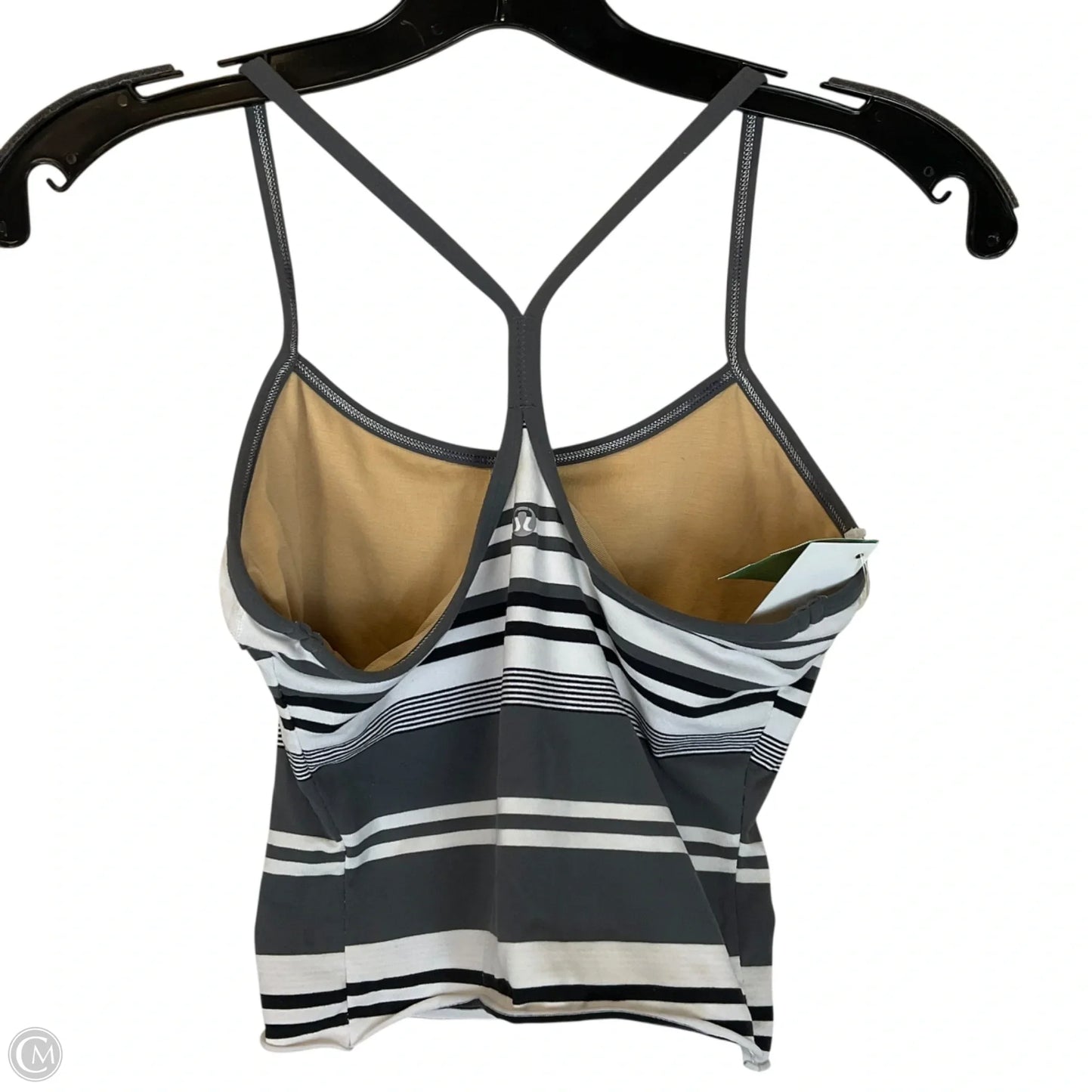 Athletic Tank Top By Lululemon In Grey & White, Size: 2