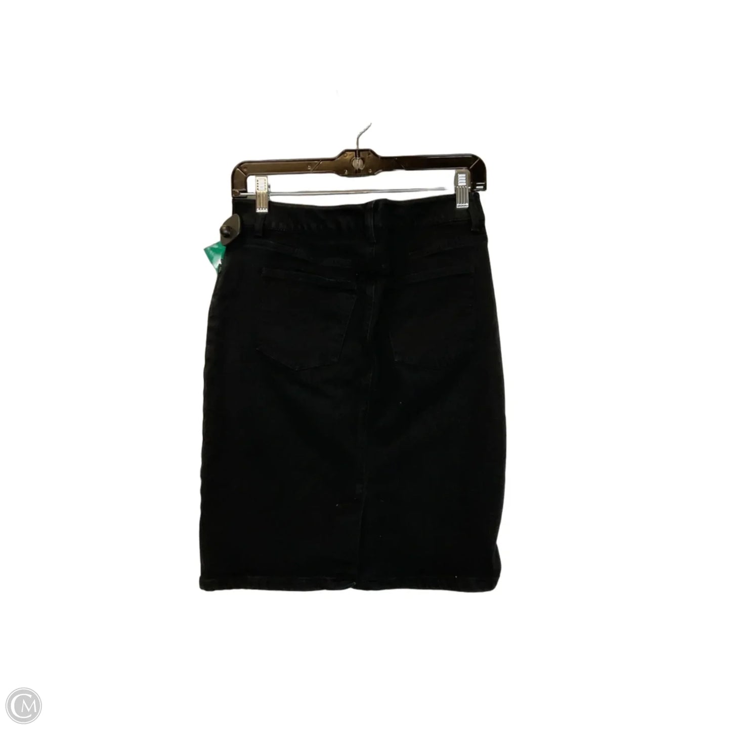 Skirt Midi By Talbots In Black Denim, Size: 4