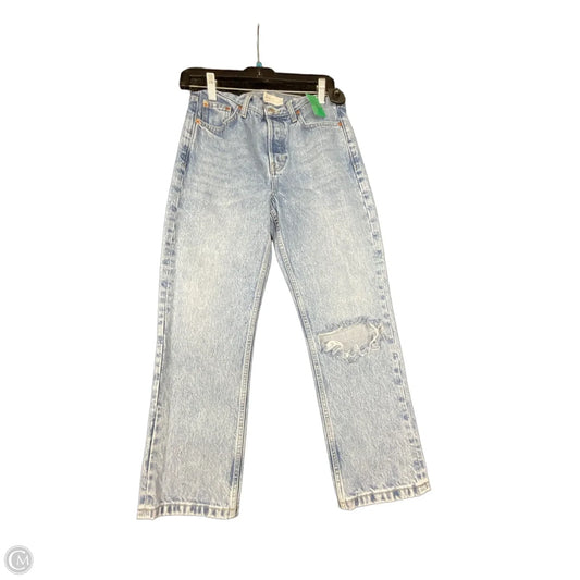 Jeans Straight By Top Shop In Blue Denim, Size: 4