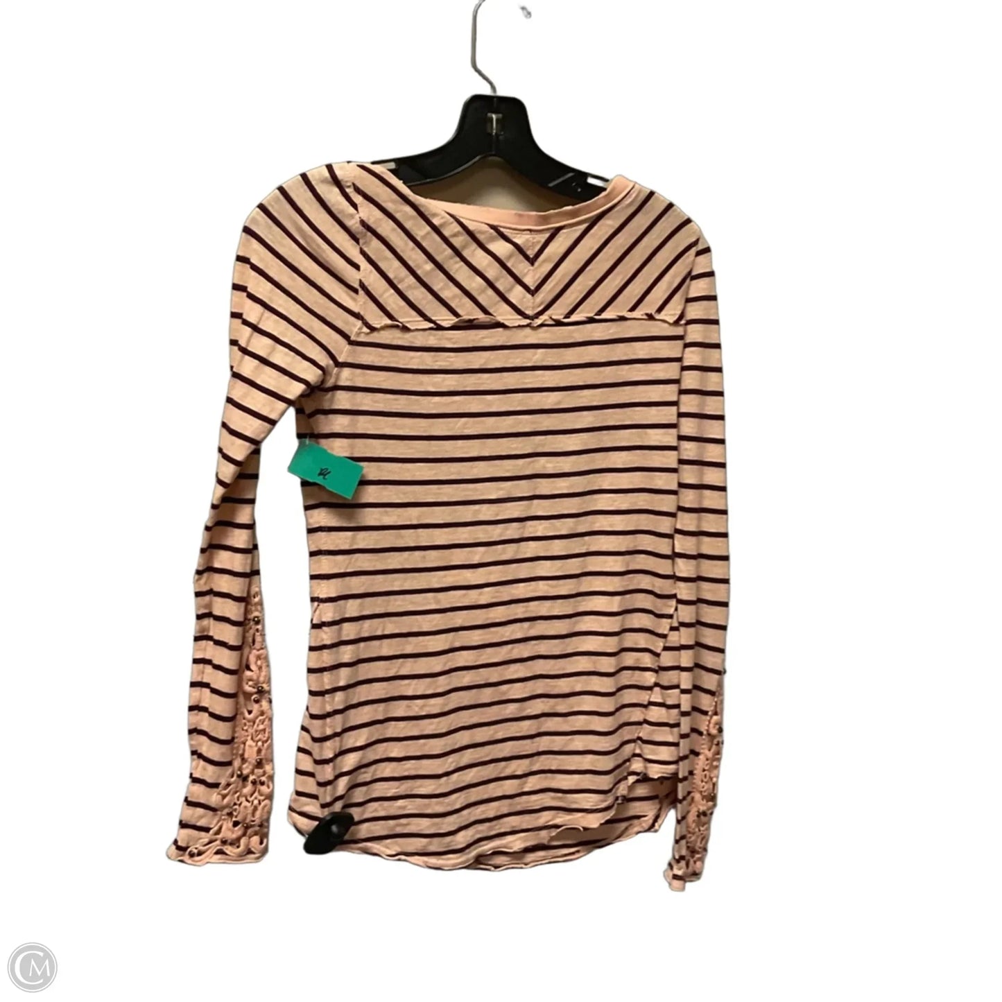 Top Long Sleeve By Free People In Striped Pattern, Size: S