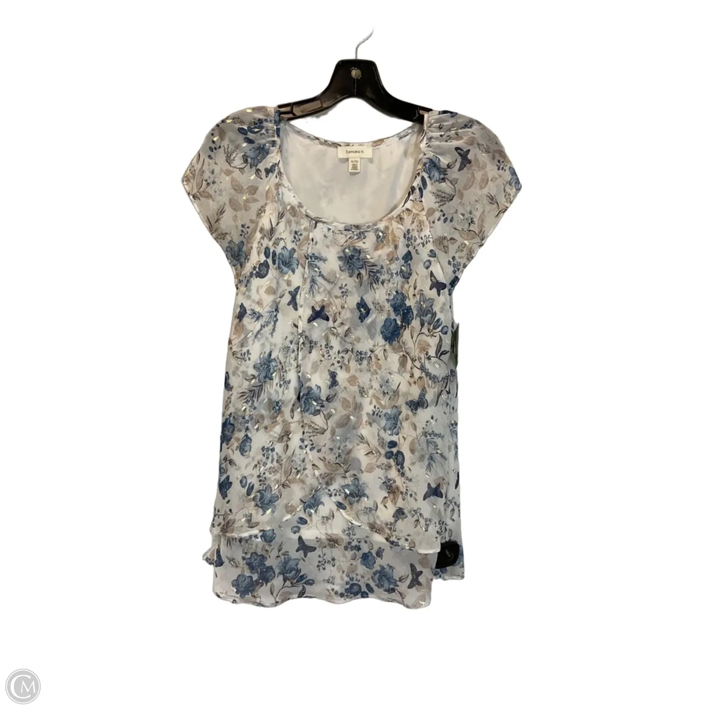 Top Short Sleeve By Tamara H In Floral Print, Size: Xs
