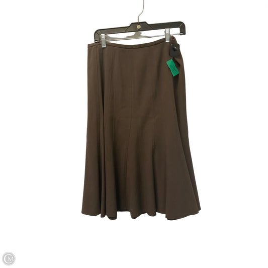 Skirt Midi By Larry Levine In Brown, Size: 8