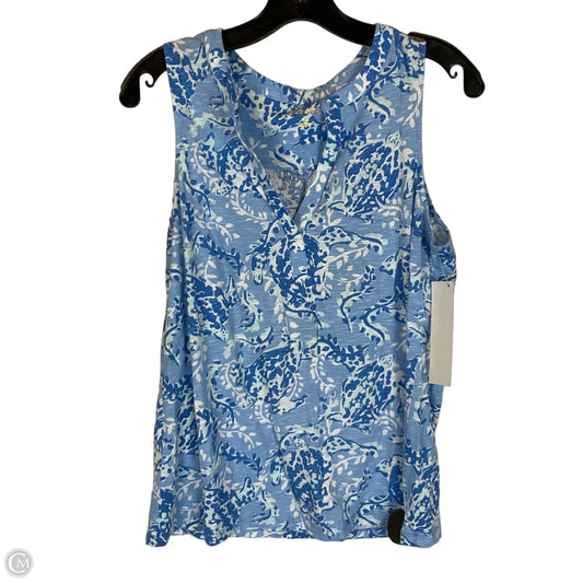 Top Sleeveless Designer By Lilly Pulitzer In Blue, Size: M