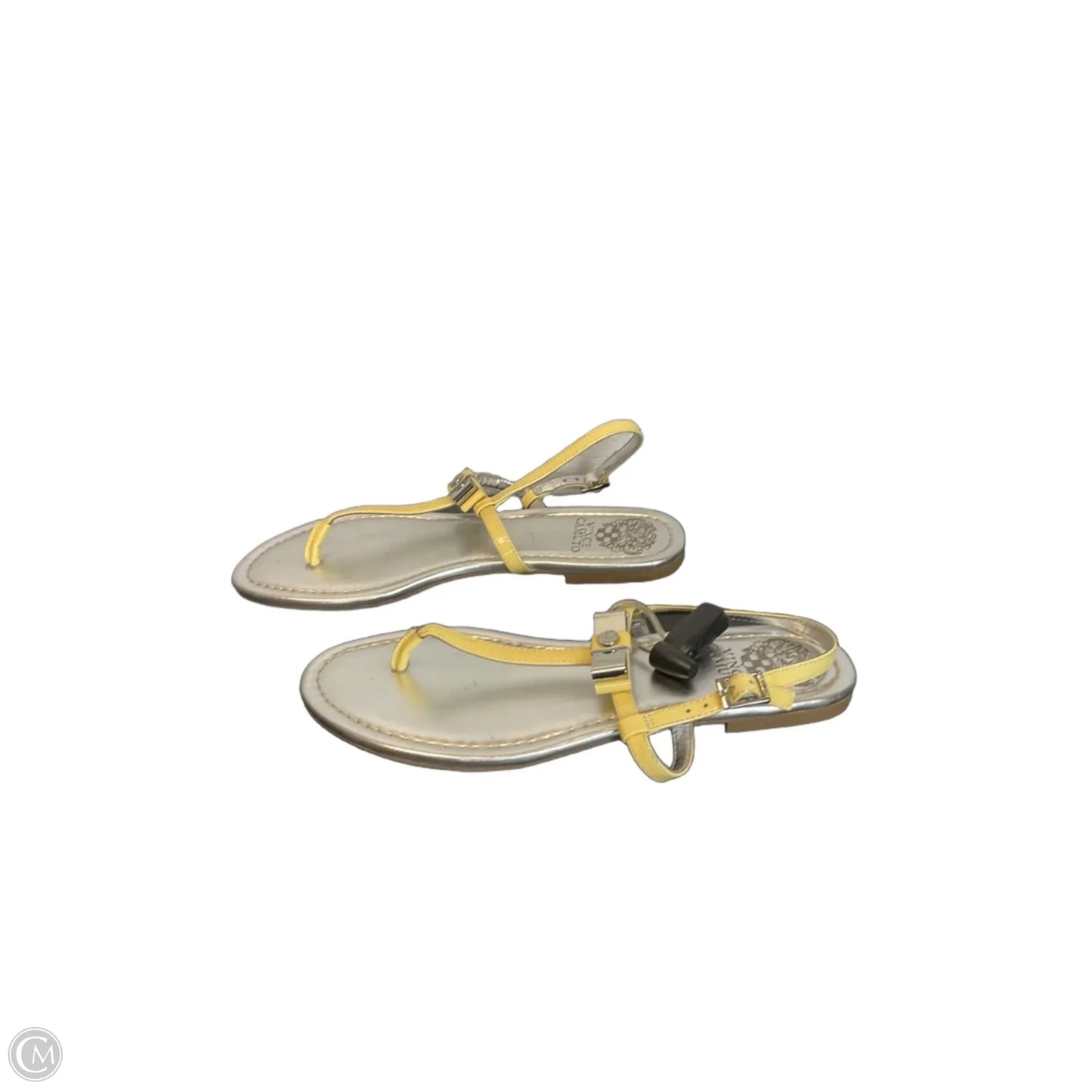 Sandals Flats By Vince Camuto In Silver & Yellow, Size: 8