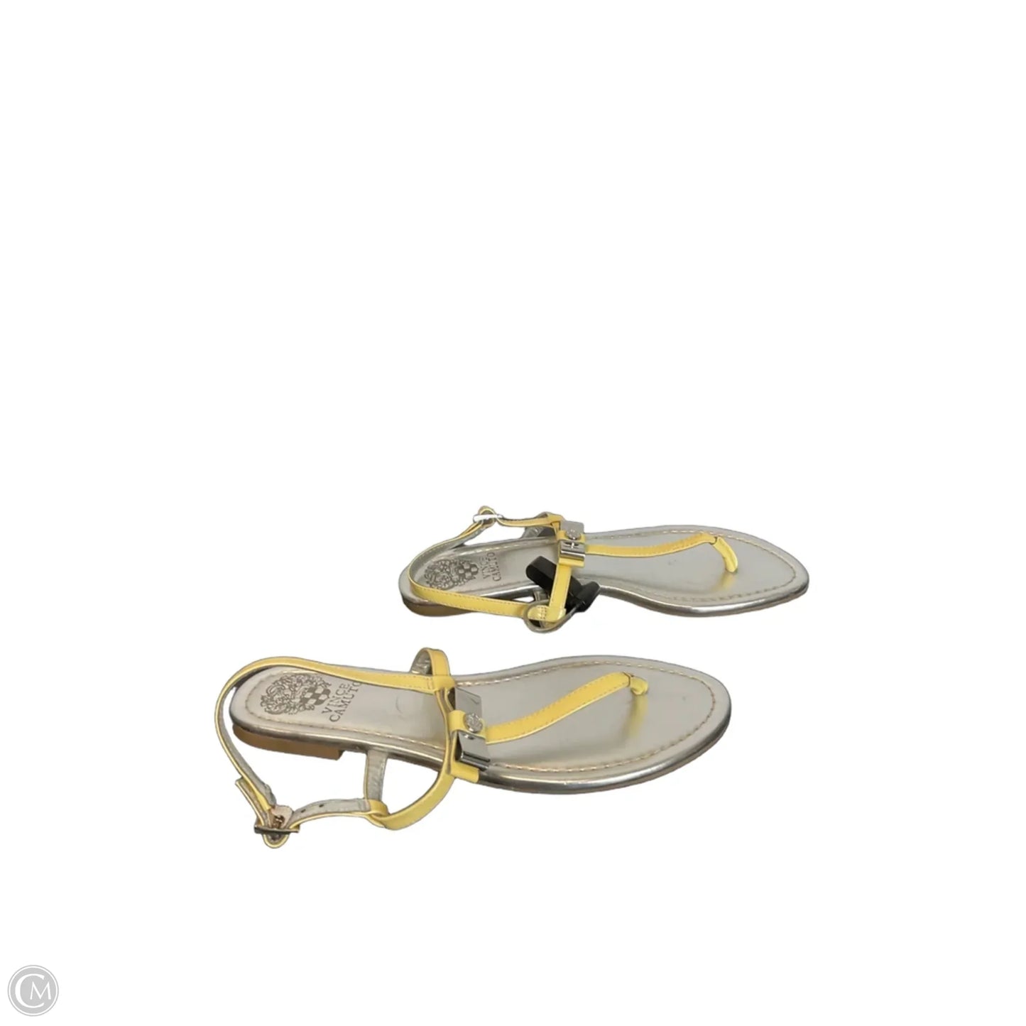 Sandals Flats By Vince Camuto In Silver & Yellow, Size: 8