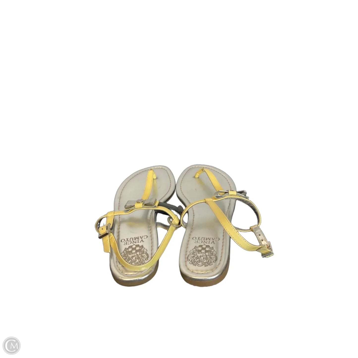 Sandals Flats By Vince Camuto In Silver & Yellow, Size: 8