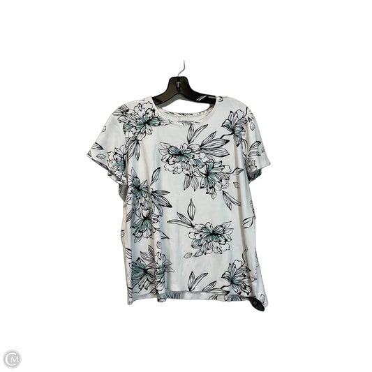 Top Short Sleeve By Croft And Barrow In White, Size: Xl