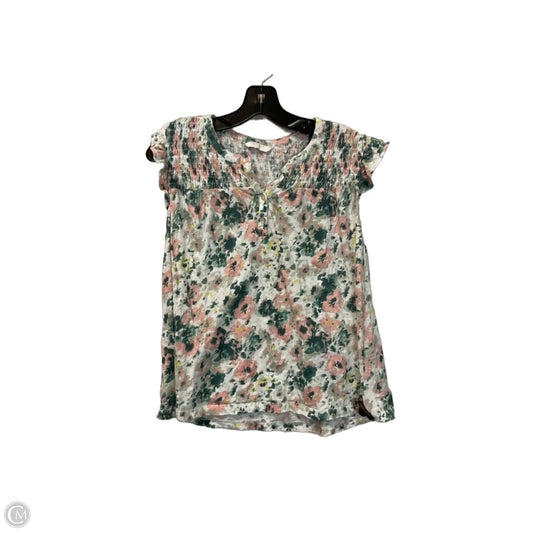 Top Sleeveless By Lucky Brand In Floral Print, Size: L