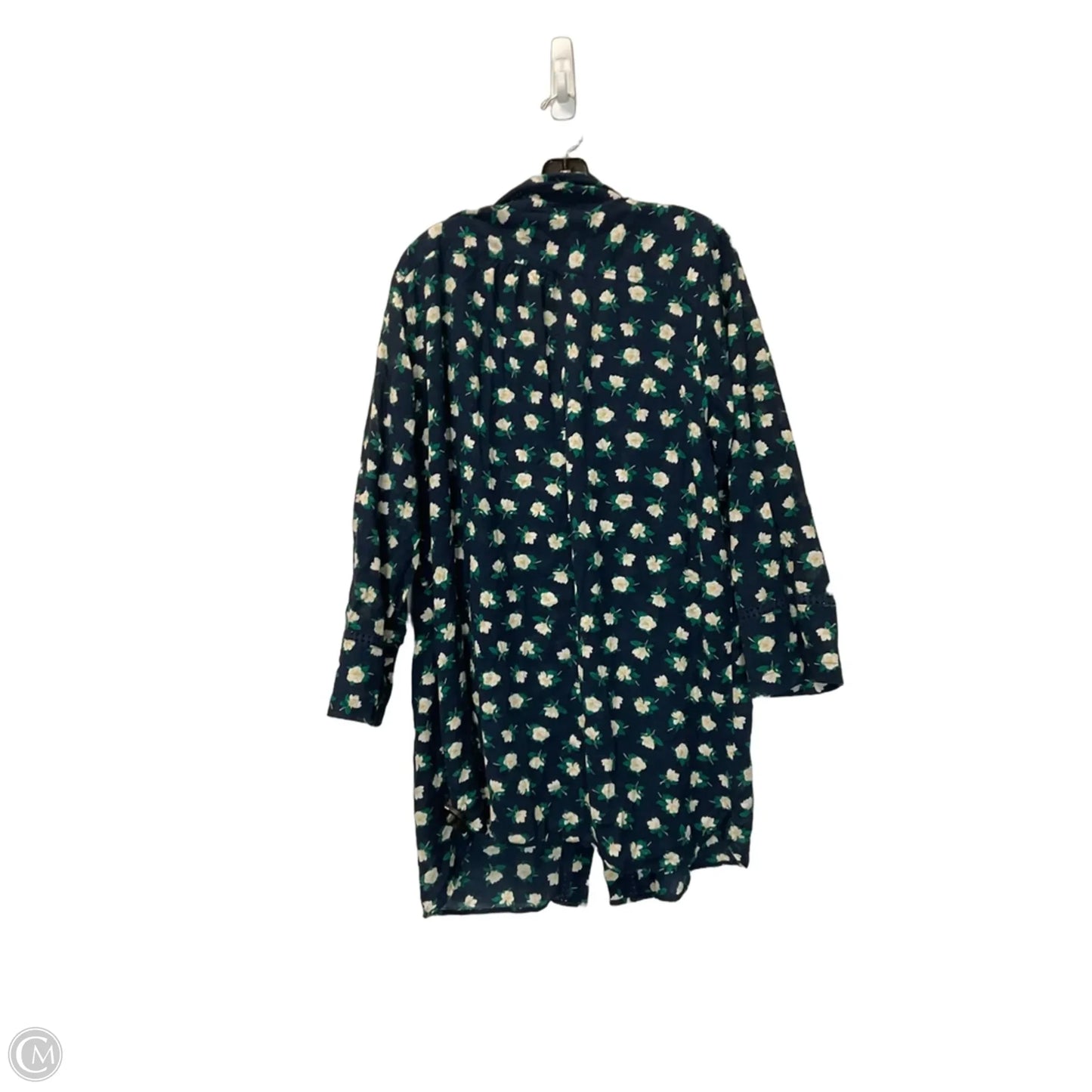 Top 3/4 Sleeve By Lands End In Blue, Size: 2x