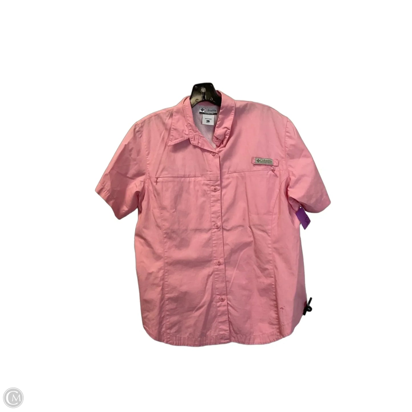 Top Short Sleeve By Columbia In Pink, Size: L