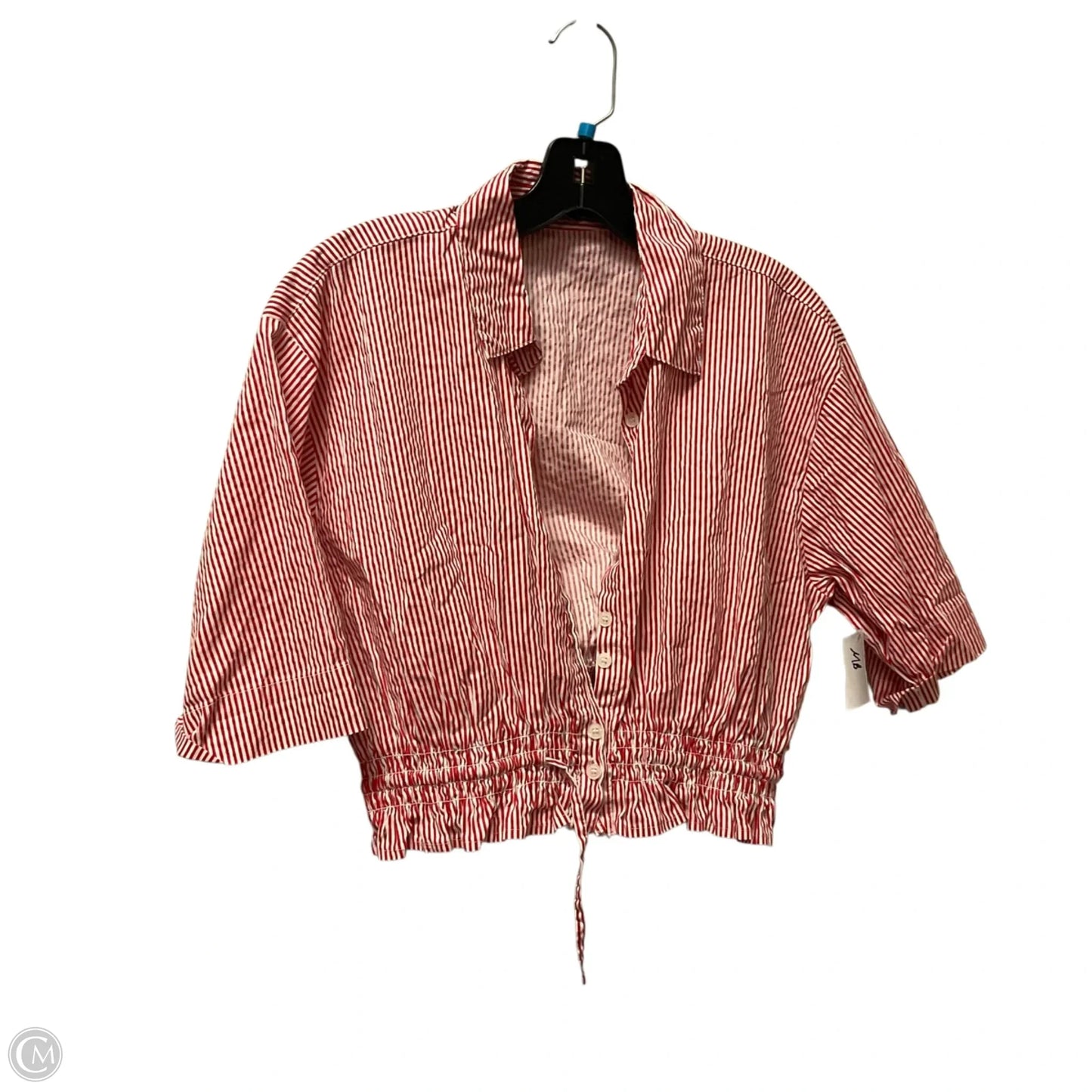 Top Short Sleeve By Clothes Mentor In Red & White, Size: M