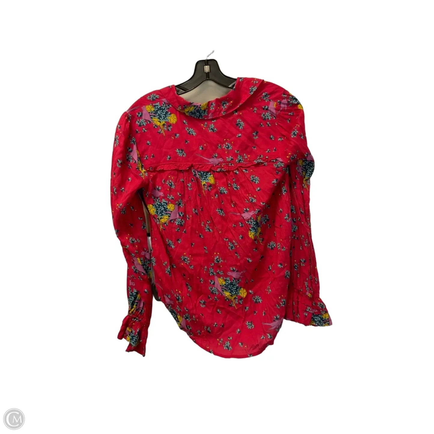 Top Long Sleeve By Maeve In Red, Size: 4