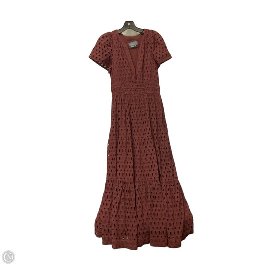 Dress Casual Maxi By Anthropologie In Maroon, Size: S