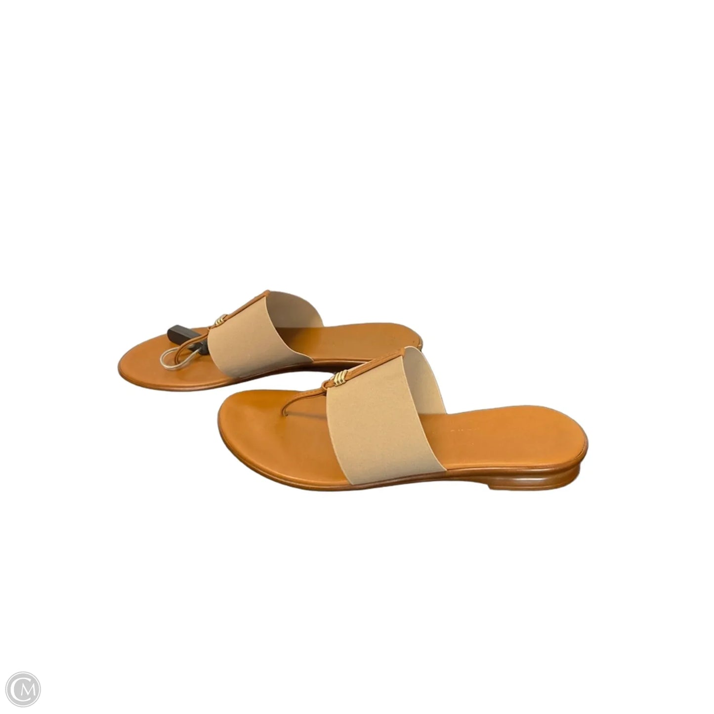 Sandals Flats By Italian Shoemakers In Taupe, Size: 9