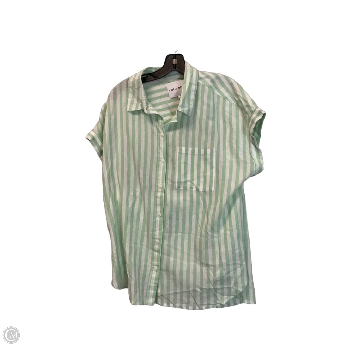 Top Short Sleeve By Lola River In Green, Size: L
