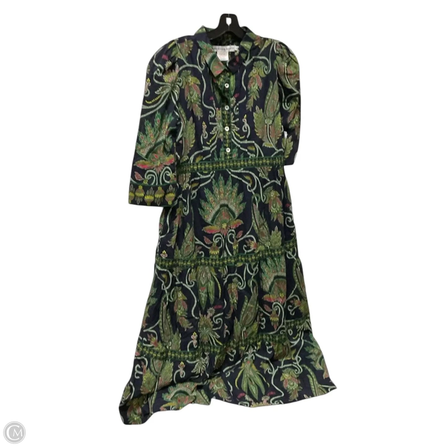 Dress Casual Maxi By Gretchen Scott In Blue & Green, Size: L