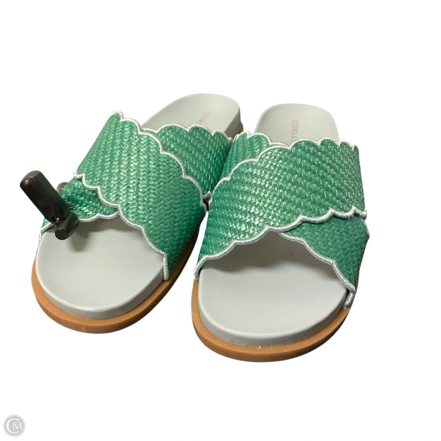 Sandals Flats By Crown And Ivy In Blue & Green, Size: 8.5