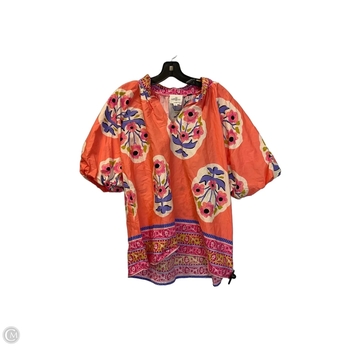 Top Short Sleeve By Umgee In Orange & Purple, Size: Xl