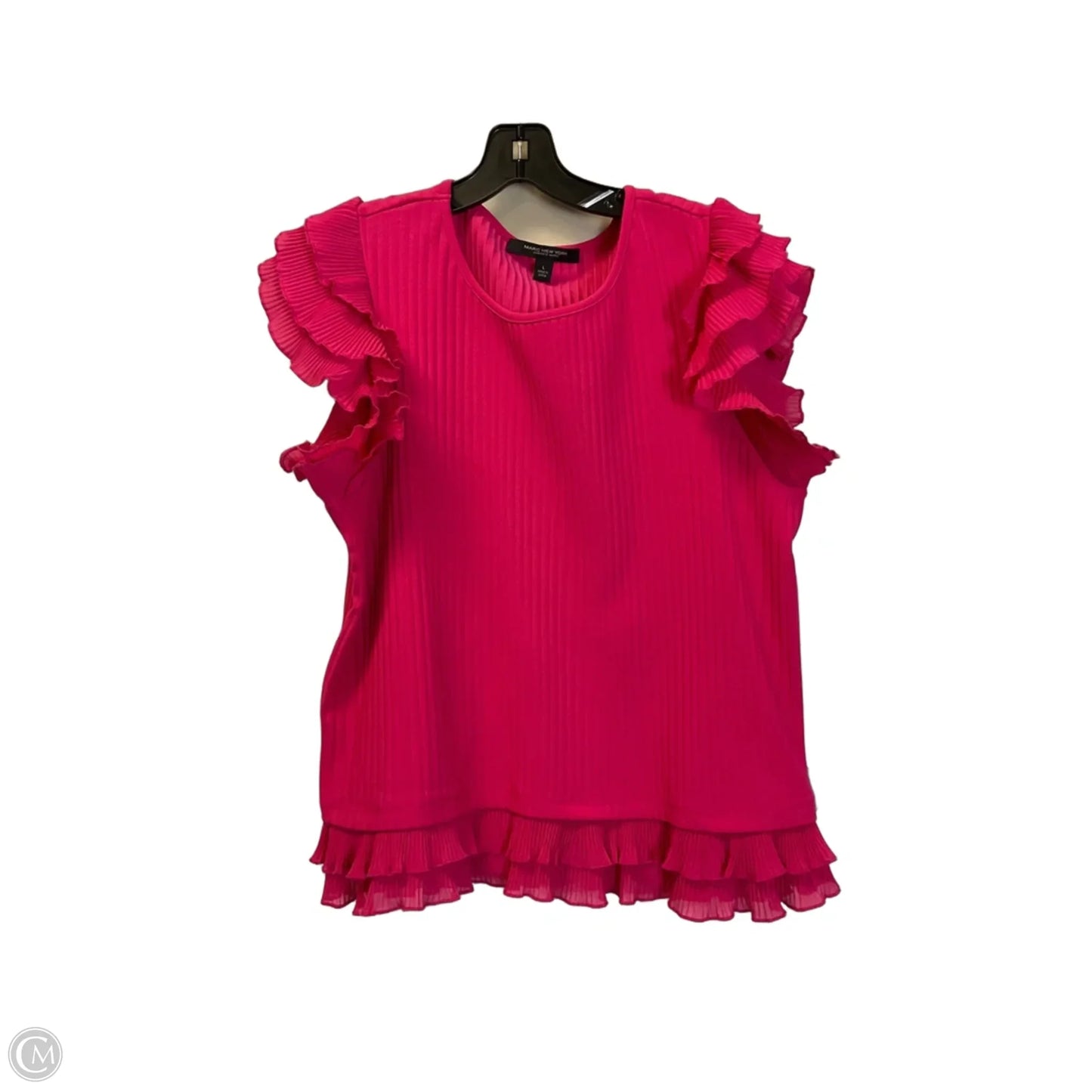 Top Short Sleeve By Marc New York In Pink, Size: L