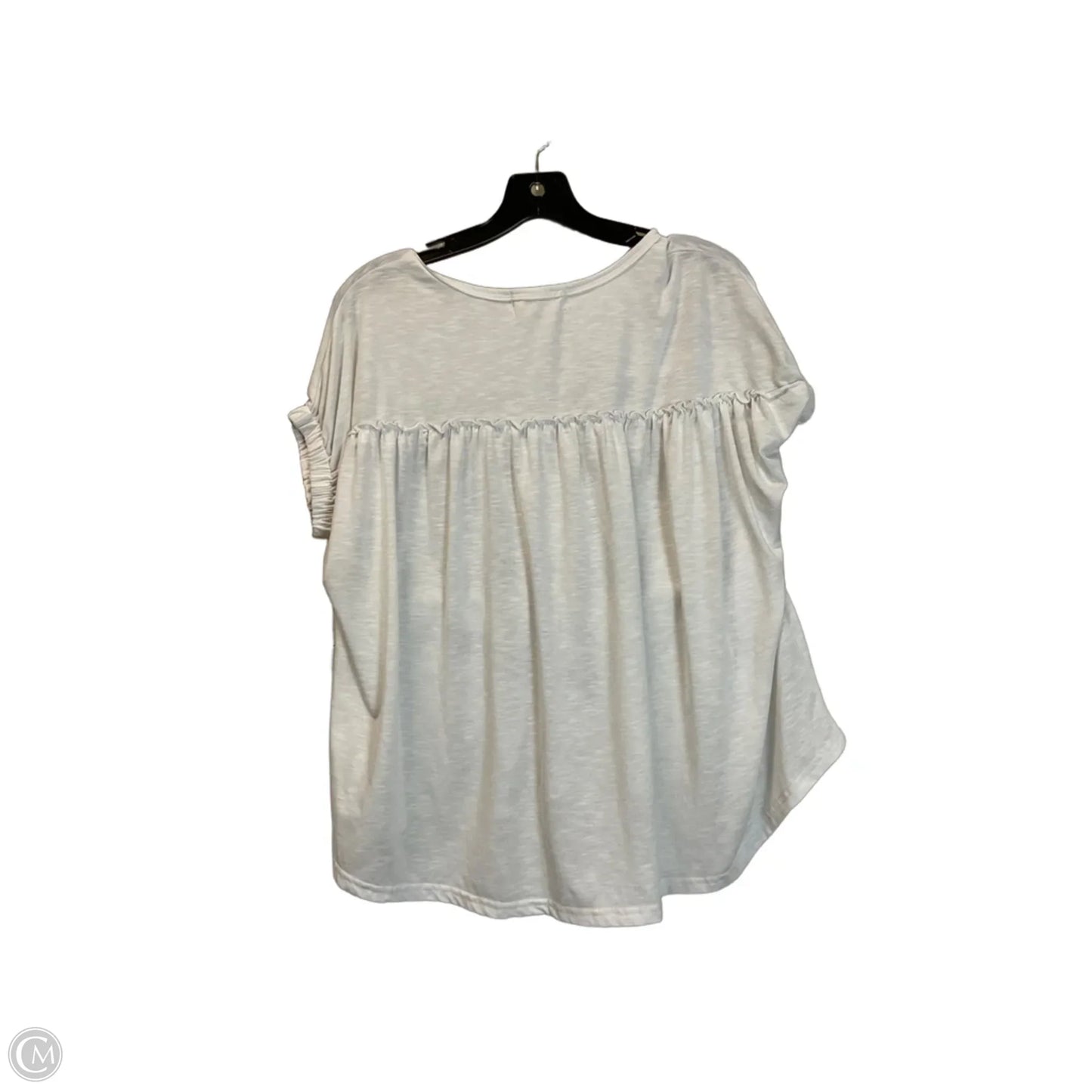 Top Short Sleeve By Almost Pink In White, Size: M