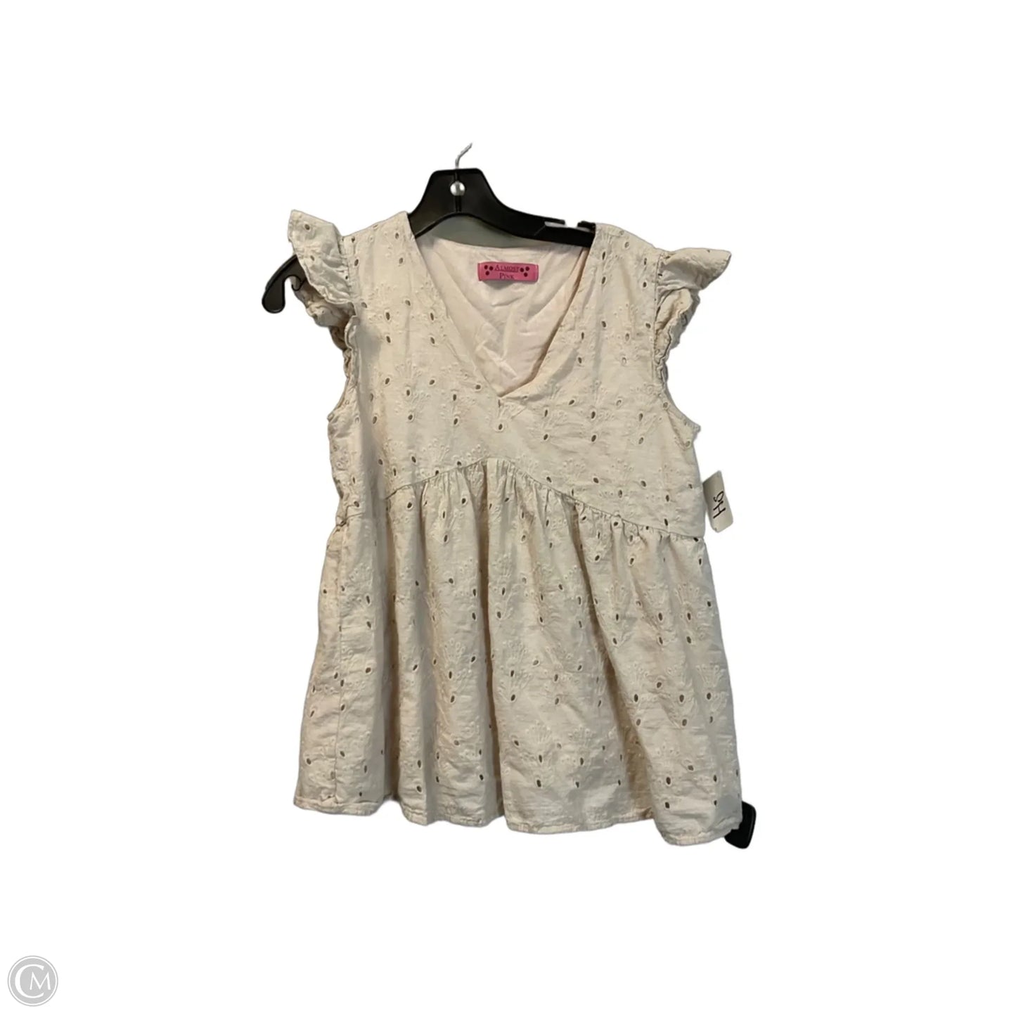 Top Sleeveless By Almost Pink In Taupe, Size: M