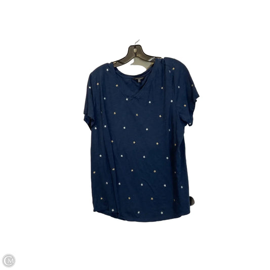 Top Short Sleeve By Lucky Brand In Blue, Size: 2x