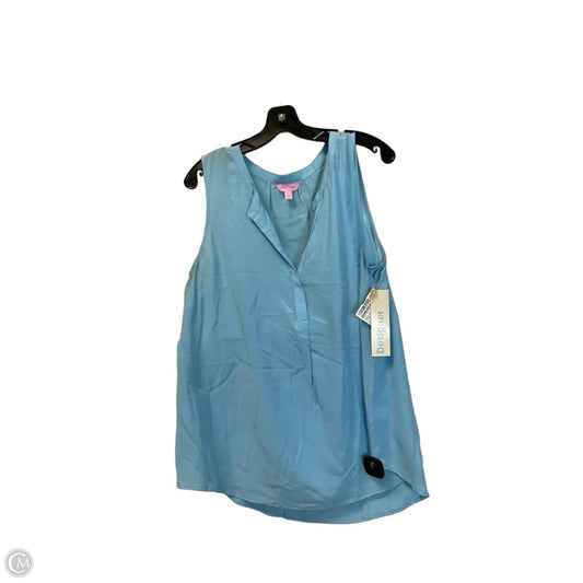 Top Sleeveless Designer By Lilly Pulitzer In Blue, Size: Xl