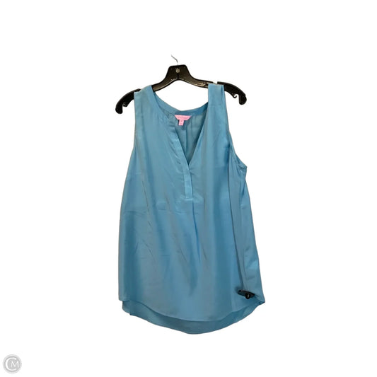 Top Sleeveless Designer By Lilly Pulitzer In Blue, Size: Xl
