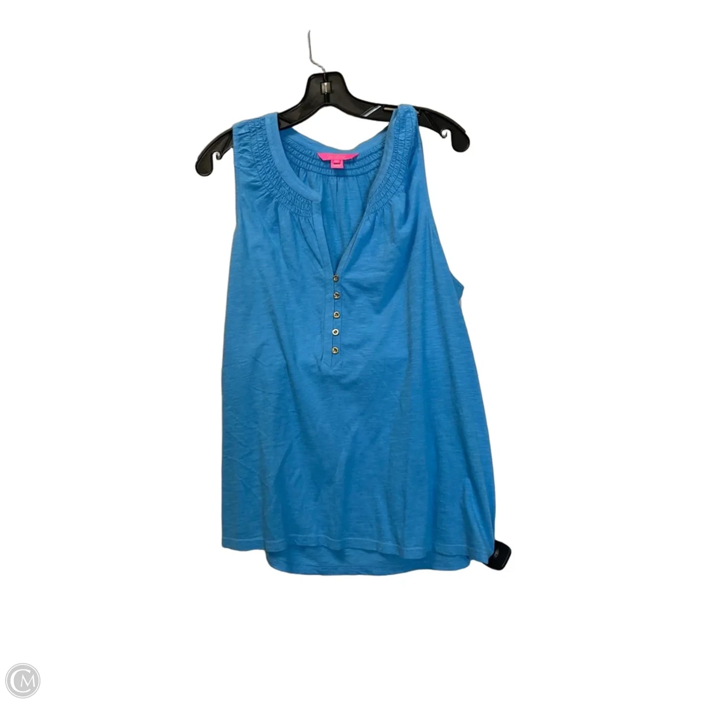 Top Sleeveless Designer By Lilly Pulitzer In Blue, Size: Xl