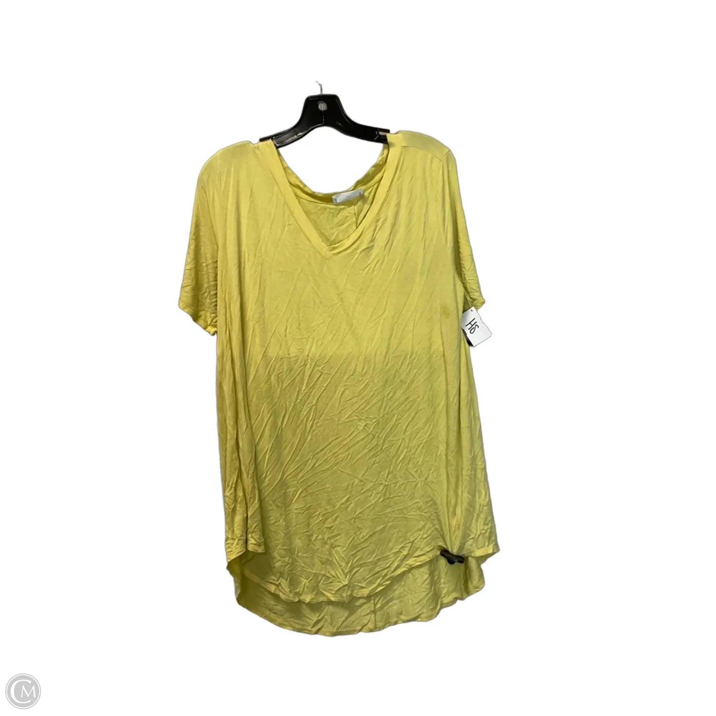 Top Short Sleeve By Zenana In Yellow, Size: Xl