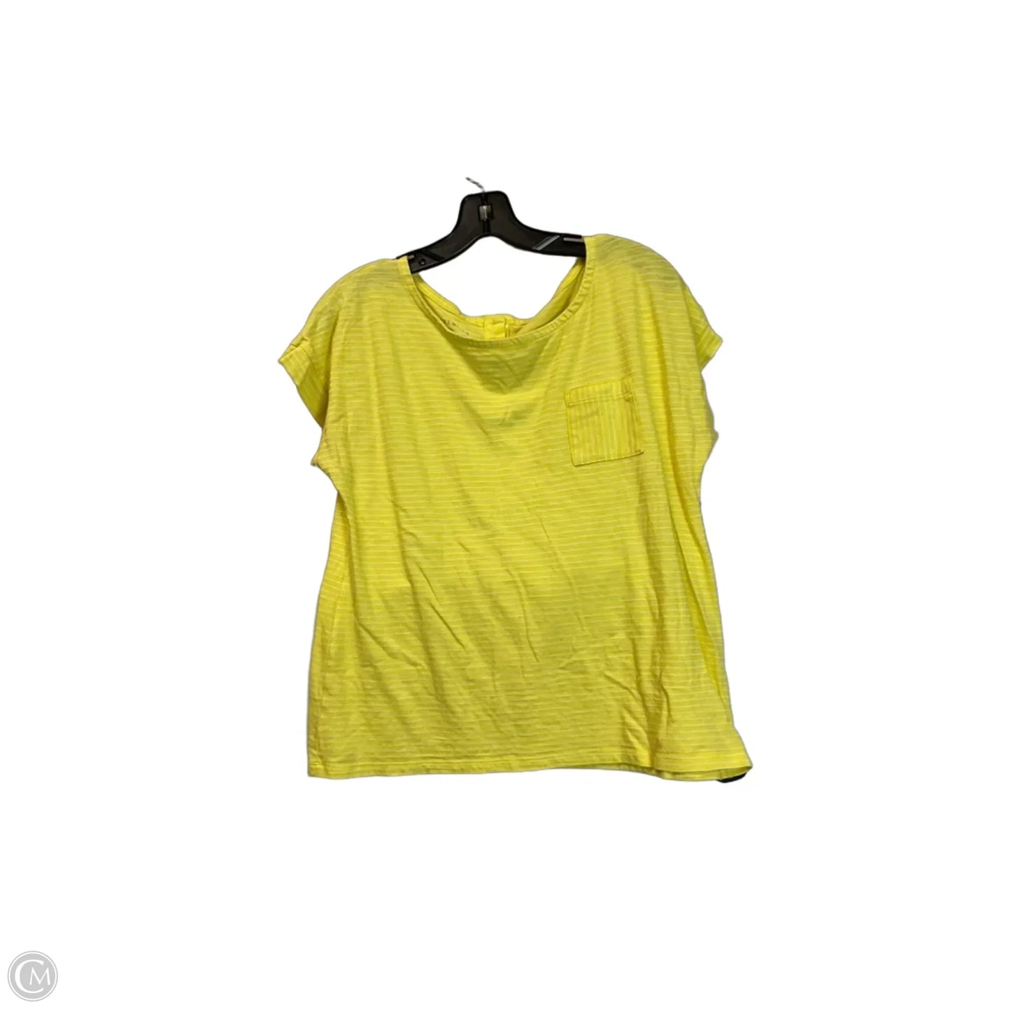 Top Short Sleeve By Talbots In Yellow, Size: L