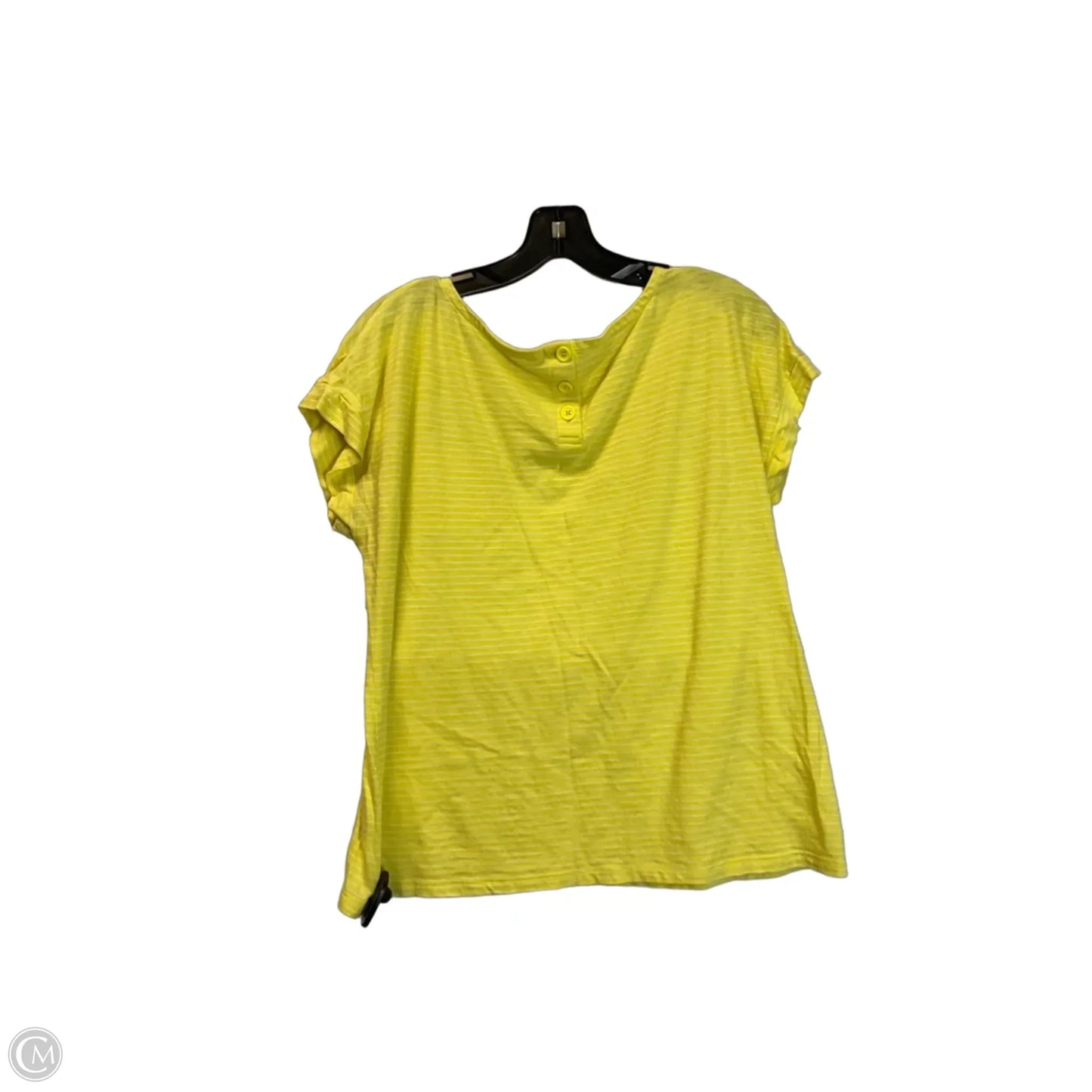 Top Short Sleeve By Talbots In Yellow, Size: L
